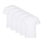 Beste ondershirt heren FRUIT VAN DE LOOM Heren Heavy T-Shirt (Pack van 5)