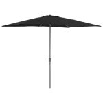 ACAZA staande Parasol in aluminium - Stokparasol van 200x300 cm - zwart