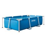 Beste opzetzwembad Intex 28270NP Metal Frame Zwembad, 220cm x 150cm x 60cm Rechthoekig Blauw