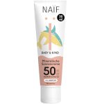 Naïf zonnebrandcrème op minerale basis - voor baby's en kinderen- SPF 50-0% parfum- UVA- en UVB-bescherming- waterbestendig- dermatologisch getest- zonder microplastics- 30ML