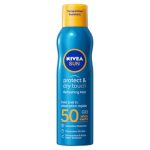 Beste waterproof zonnebrand NIVEA SUN Protect & Dry Touch Vernevelende Zonnebrand Spray - SPF50 - Zonnespray - Transparant en Waterproof - UVA/UVB - Zonbescherming - 200ml