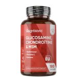 Beste supplementen Glucosamine, Chondroïtine en MSM capsules - 1560 mg - Met vitamine C, kurkuma en hyaluronzuur - 180 capsules voor 3 tot 6 maanden voorraad - Glucosamine Complex - Gemaakt in de EU - Van WeightWorld