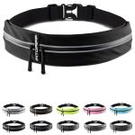 Fitgriff® Hardloopriem Telefoon (Running Belt) - Heren en Dames - Hardlopen Telefoonhouder voor Race, Joggen, Marathon - Voor Alle Mobiels (Zwart, S-M)
