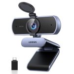 UGREEN FineCam Lite 4K, Autofocus, Dual-Microfoon, met Lensdop