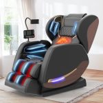 Massagestoel voor het hele lichaam met 14 massagerollen, 8 airbags, massagestoel met warmtefunctie poten en tailleverwarming, bluetooth-luidspreker, touchscreen-controller, Zero-Gravity-ligstoel voor