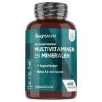 Beste Multivitamine sporters Multivitamine en Mineralen tabletten - 27 essentiële vitamines en mineralen - 400 vegan multivitamine tabletten voor 1+ jaar voorraad - Voor mannen en vrouwen - Magnesiumstearaatvrij - WeightWorld