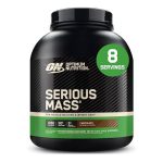 Beste Mass gainer Optimum Nutrition Serious Mass Proteïnepoeder, Hoog in Calorieën voor Gewichtstoename, met 25 Vitamines en Mineralen, Creatine Monohydraat en Glutamine, Chocoladesmaak, 8 Porties, 2.73 kg
