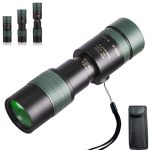 Monoculaire telescoop, verbeterde monoculaire verrekijker 10-300 x 40 cm, voor volwassenen, zoom monoculair met BAK4 en FMC-lenzen voor concerten, vogelobservatie, ster observatie