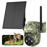 Beste wildcamera met simkaart Lemnoi 4G Beveiligingscamera met SIM-kaart,4G Wildcamera, Bewakingscamera zonder WiFi voor Buiten, 2K HD, Kleur Nachtzicht, PIR Bewegingsdetectie, Weerbestendig (1 stuk)