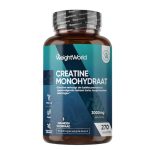 Creatine Monohydraat tabletten - 3000 mg (3 gram) per portie - 270 tabletten voor 3 maanden voorraad - Alternatief voor creatine monohydraat poeder - Vegan supplement - Van WeightWorld