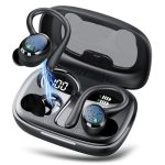 Bluetooth hoofdtelefoon, sport, koptelefoon, draadloos, Bluetooth 5.3 met HD-microfoon, in-ear hoofdtelefoon met 4 ENC heldere microfoon, 72 uur draadloze hoofdtelefoon met diepe bas, IPX7 waterdichte
