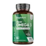 Beste algenolie Vegan Omega 3 Algenolie - 2000 mg - 600 mg DHA & 300 mg EPA - Plantaardig en duurzaam omega 3-supplement - Gemaakt in de Europese Unie - 90 softgels voor 1+ maand voorraad - Van WeightWorld