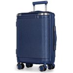 Beste trolley koffer Tavoxda Handbagage trolley 55x40x20 cm, harde ABS cabinekoffer met TSA-slot en soepele spinnerwielen, verstelbare telescopische handgreep, donkerblauw
