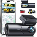 Beste dashcam voor en achter GKU 4K Dashcam Voor en Achter, 5GHz WiFi GPS,Dashcam Auto met 64GB SD-Kaart