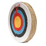 AUVIM Boogschietdoel van stro voor in de achtertuin, voor recurveboog, compoundboog of lange boog, 50,5 cm, traditioneel, voor iedereen, voor boogschieten en oefenen voor de jacht
