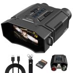 Beste nachtkijker Nachtzichtbril voor volwassenen, 8x zoom, 3 inch HD-scherm, 4000 mAh oplaadbare verrekijker met camera, 32 GB kaart, nachtzicht verrekijker cadeau voor mannen, vader, echtgenoot voor jacht en kamperen