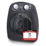 Emerio FH-106737.2, Note 1.5, kleine compacte draagbare kachel voor 25 m², 2 verwarmingsstanden + ventilatorfunctie, verstelbare thermostaat, veiligheidsschakelaar, handgreep, 2000 watt, antraciet