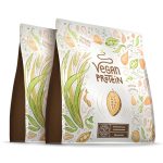 Beste plantaardige eiwitten Veganistische eiwitten, chocoladesmaak, plantaardige proteïne gemaakt van soja, rijst, erwten en hennepzaden, linnen, amarant, zonnebloemen en gekiemde pompoenen, veganistisch eiwit, 2 x 600 g