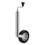 Steunwiel 362kg 48mm massief rubberen band – neuswiel voor aanhangwagens stalen velg