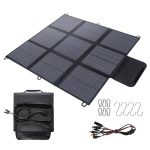 Opvouwbaar zonnepaneel 200 W, 3 m kabel, 22% conversie-efficiëntie, IP67 waterdicht, draagbare zonnelader voor kamperen, outdoor