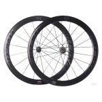 50mm Dubbelwandige Fietsvelgen 700C Racefiets Wielset C/V/Velgrem Voor- En Achterwielen Carbon Naaf 8/9/10/11Speed ​​Cassette 100/130mm QR 16/21 Gaten(Black Hub)