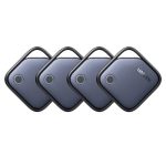 Beste tracker UGREEN FineTrack compatibel met Apple Find My (alleen iOS), Bluetooth tracker voor bagage, sleutelvinder, smart tag voor sleutels, koffers, paspoorten Finder met vervangbare batterij (4 Pack)
