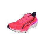 Beste Hyrox schoenen Puma Heren Deviate Nitro 4 X Hyrox hardloopschoen, Wit-Elektrische Orchidee-Puur Roze, 10.5 UK
