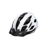 FISCHER Fietshelm voor volwassenen, fietshelm, Urban Lano stadshelm, S/M, 52-59 cm, wit, zwart met verlicht binnenringsysteem