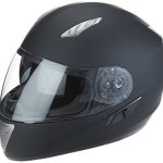 Protectwear H520-ES-S Motorhelm, integraalhelm met geïntegreerde zonneklep, maat S, mat zwart