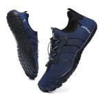 Barefoot Waterschoenen Heren Dames Zwemmen Strand Zwembad Sneldrogende Aqua Schoenen Lichtgewicht Comfortabel voor Unisex Sport Duiken Schoenen, Donkerblauw, 41.5 EU
