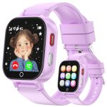 Smartwatch voor kinderen, 4G, oproepen, smartwatch voor kinderen met GPS, telefoon, videogesprekken, SOS-chat, klasmodus, camera, stopwatch, stappenteller, rekenmachine, kinderhorloge, jongens en