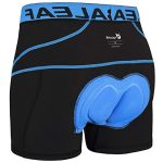 BALEAF-fietsbroek voor heren, 4D gewatteerde, ademende fietsbroek voor mountainbiken en fietsen, blauw, maat S