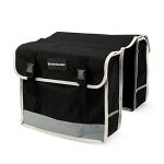 Beste fietstas Dunlop Fietstassen Dubbel Waterdicht - Fietstas 36x30x12cm - Nylon Fietstassen met Reflecterende Strepen voor Extra Veiligheid - Eenvoudig te Bevestigen met Klittenband - Zwart