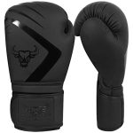 BEAST RAGE Bokshandschoenen Muay Thai Kickboksen MMA Fight Bag Training Punch Hitting Workout Heren Dames Sparring Fitnesswanten Zwaar gevoerd Vechtsport Sport (Matte Black, 10 OZ)