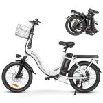 Beste fatbike vouwfiets SAMEBIKE Elektrische fiets voor volwassenen, 20 inch, inklapbaar, elektrische fiets met ondersteunde pedalen, city e-bike, uniseks, volwassenen, afneembare accu, 36 V, 12 Ah, elektrische fiets voor 7