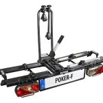 Beste e-bike fietsendrager EUFAB 12010LAS fietsendrager POKER-F, geschikt voor e-bike, volledig voorgemonteerd, diefstalbeveiliging, voor 2 fietsen, voor trekhaak