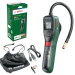 Bosch elektrische fietspomp / luchtpomp / minicompressor EasyPump (3,0 Ah accu, 3,6 volt, automatische stopfunctie, 150 psi, 10,3 bar, led, oplaadbaar via USB-C-kabel, in kartonnen doos)