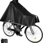 Anyoo Waterdichte Fietsponcho Fiets Regenjas Jas Capes Lichtgewicht Compact Herbruikbaar voor Jongens Mannen Vrouwen Volwassenen-Zwart
