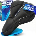 Beste racefiets zadel tegen zadelpijn Nextcover® Gel Zadelhoes met Memory Foam 4.0 - Ultiem Zitcomfort - Ergonomisch Fietszadel Kussen & Zadeldekje - Anti-slip voor E-Bike, Stadsfiets & Spinning - Dames & Heren