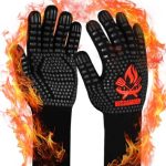 Beesgarden Barbecuehandschoenen Hittebestendig tot 800 °C, Grillhandschoenen van Siliconen, Ovenhandschoenen Antislip, Vuurvaste Handschoenen, BBQ-handschoenen, Kookhandschoenen