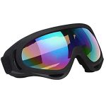 Beste skibril heren Vicloon Skibril Snowboardbril, UV-bescherming, Motorcrossbril, Helm-Compatibel, anti-condens, Sportbril voor Motorrijden voor Heren en Vrouwen in Kleuren, Skaten, uniseks