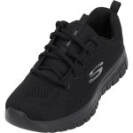 Skechers Graceful Get Connected sneakers voor dames, zwarte mesh-afwerking, 38 EU