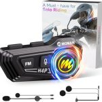 Beste motorhelm speakers Moman Motorfiets Headset, H4 Plus Motorhelm Luidspreker Eenpersoons Gebruik Draadloze Hoofdtelefoon Wireless 5.3 met Waterdichte Ruisonderdrukking, Motorfiets-Helm-Headset-Speaker