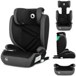 Beste autostoel 4 jaar LIONELO Hugo i-Size Autostoel (100-150 cm) Groep 2/3 – Kinderzitje 4-12 Jaar met ISOFIX & Autogordel, 8-Positie Verstelbare Hoofdsteun, Zijbescherming, Comfortabel Zitje, Ademend Stoffen, Zwart Grijs