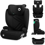 Beste autostoel groep 2/3 LIONELO Hugo i-Size Autostoel (100-150 cm) Groep 2/3 – Kinderzitje 4-12 Jaar met ISOFIX & Autogordel, 8-Positie Verstelbare Hoofdsteun, Zijbescherming, Comfortabel Zitje, Ademend Stoffen, Zwart