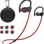 NUASI Koptelefoon Bluetooth Sport, Sportkoptelefoon met Microfoon,IPX7 Waterdicht, 16 uur Afspeeltijd, Waterdichte Oordopjes Draadloos in Ear voor Hardlopen, Trainen