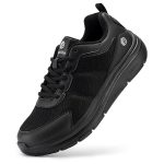 FitVille Extra Brede Wandelschoenen voor Heren Lichte Casual Sneakers Ademende Fitnessschoenen Zwart 43 EU x_breed