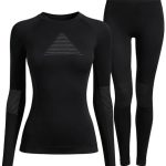Beste thermokleding dames EIISSION Thermo Ondergoed Dames Ski-ondergoed Set Winterondergoed Extra Warm Winter Functioneel Onderhemd Onderbroek voor Wintersport Ademende Thermokleding S