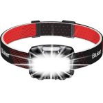 Blukar Oplaadbare Hoofdlamp, 2000 Lumen Superhelder Waterdicht Licht, Krachtige LED-Hoofdlamp met Rood Controlelampje, 8 Verlichtingsmodi, Bewegingssensor, 30 Uur Looptijd voor Hardlopen/Noodgevallen