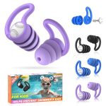 Oordopjes voor kinderen, waterdichte, herbruikbare zachte siliconenbescherming, voor douchen, surfen, snorkelen en andere activiteiten (3 paar)